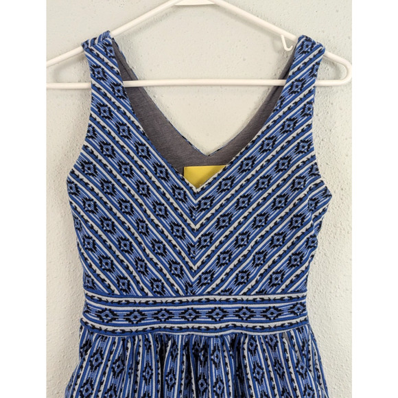 Maeve Anthropologie sz 4 Lazuli Dress Fit & Flare knit sleeveless tank blue 3944 - Picture 2 of 6